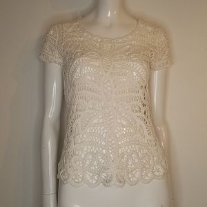 LAST CHANCE Bcbg max azria lace crochet white